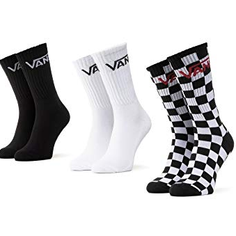 Vans Classic Crew Socks - Black/White/Checkerboard