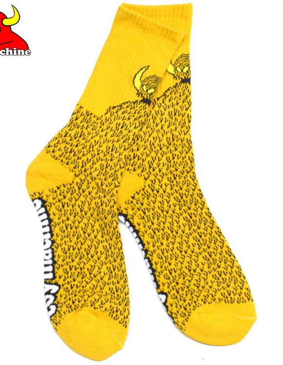 Toy Machine Furry Monster Socks Mustard