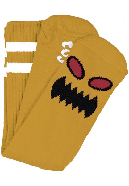 Toy Machine Monster Face Socks Mustard