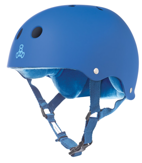 Triple Eight Sweatsaver Blue Rubber  Helmet