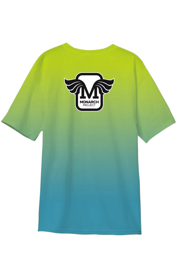 Monarch Gradient Youth Teal Green Tee