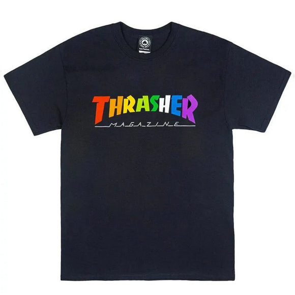 Thrasher Rainbow Tee Black