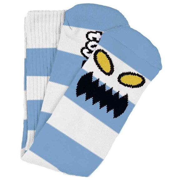 Toy Machine Monster Big Stripe Socks Light Blue