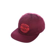Welcome Global Embroidered Hat Burgundy